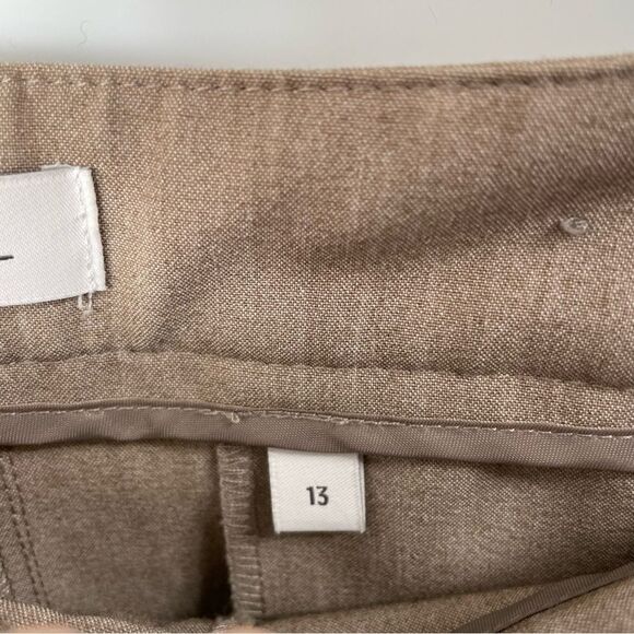 [13] Reitman’s Creme/Tan Structured Wide Leg Trousers Women’s Career Pant - Picture 14 of 14